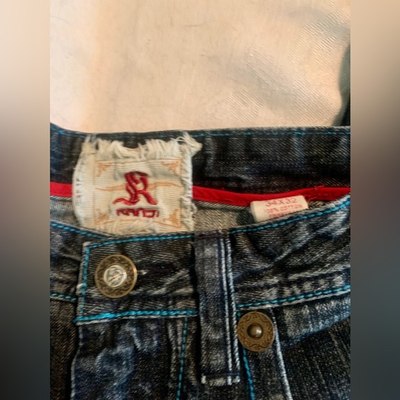 Kanji Men’s Embroidered Jeans - Picture 2 of 7